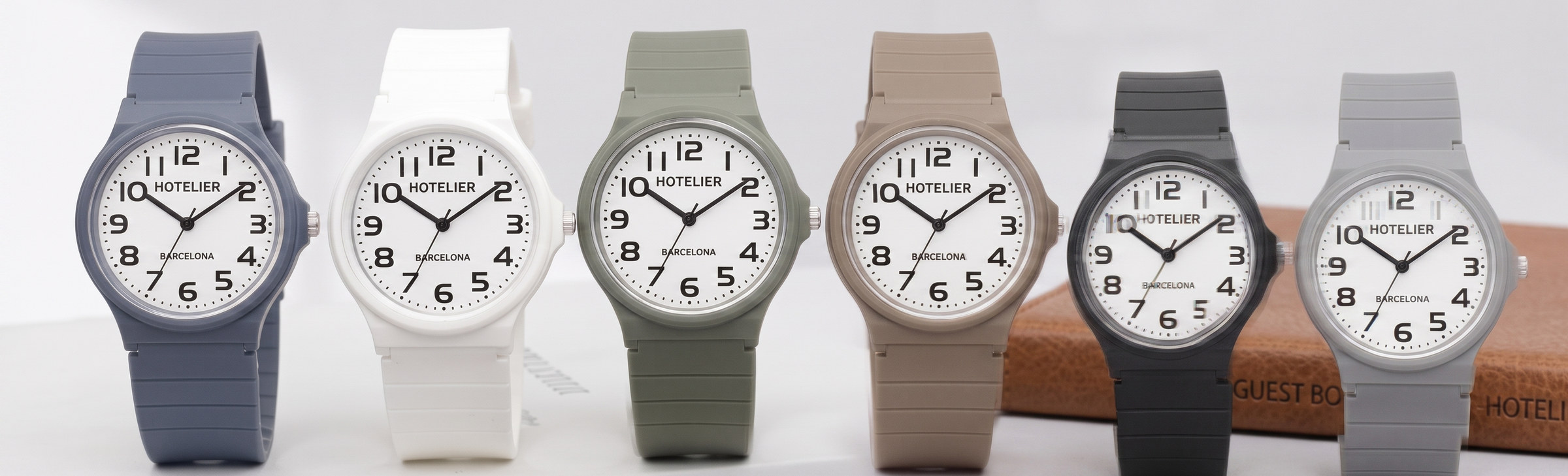 The strap colours of the Hotelier Barcelona
